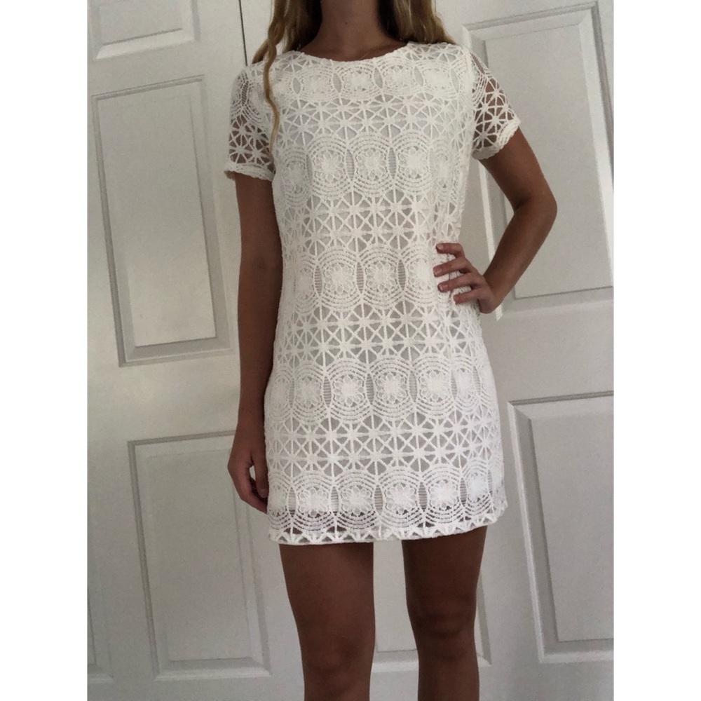 White Patterned Dress